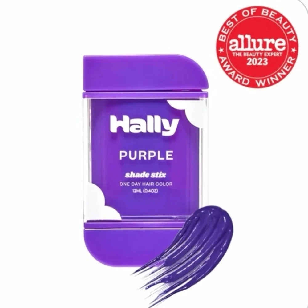 NEW Hally x Barbie Shade Stix Temporary Hair Makeup in Pump Up Purple Full Size